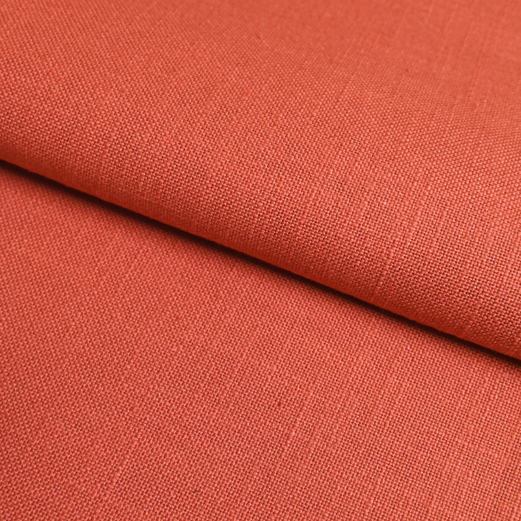 Torchon de cuisine en coton uni aspect tissé - Terracotta