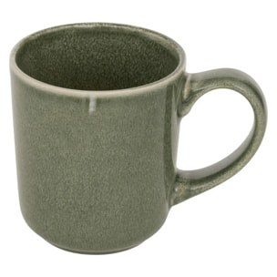 Mug Terre inconnue vert kaki L13,5xp9,2xH10cm