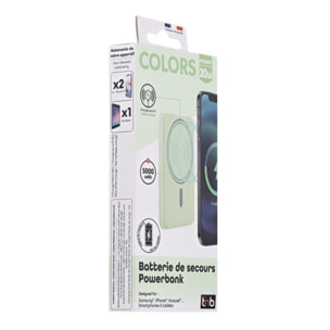 Batterie externe TNB 5000 mAh MagSafe vert