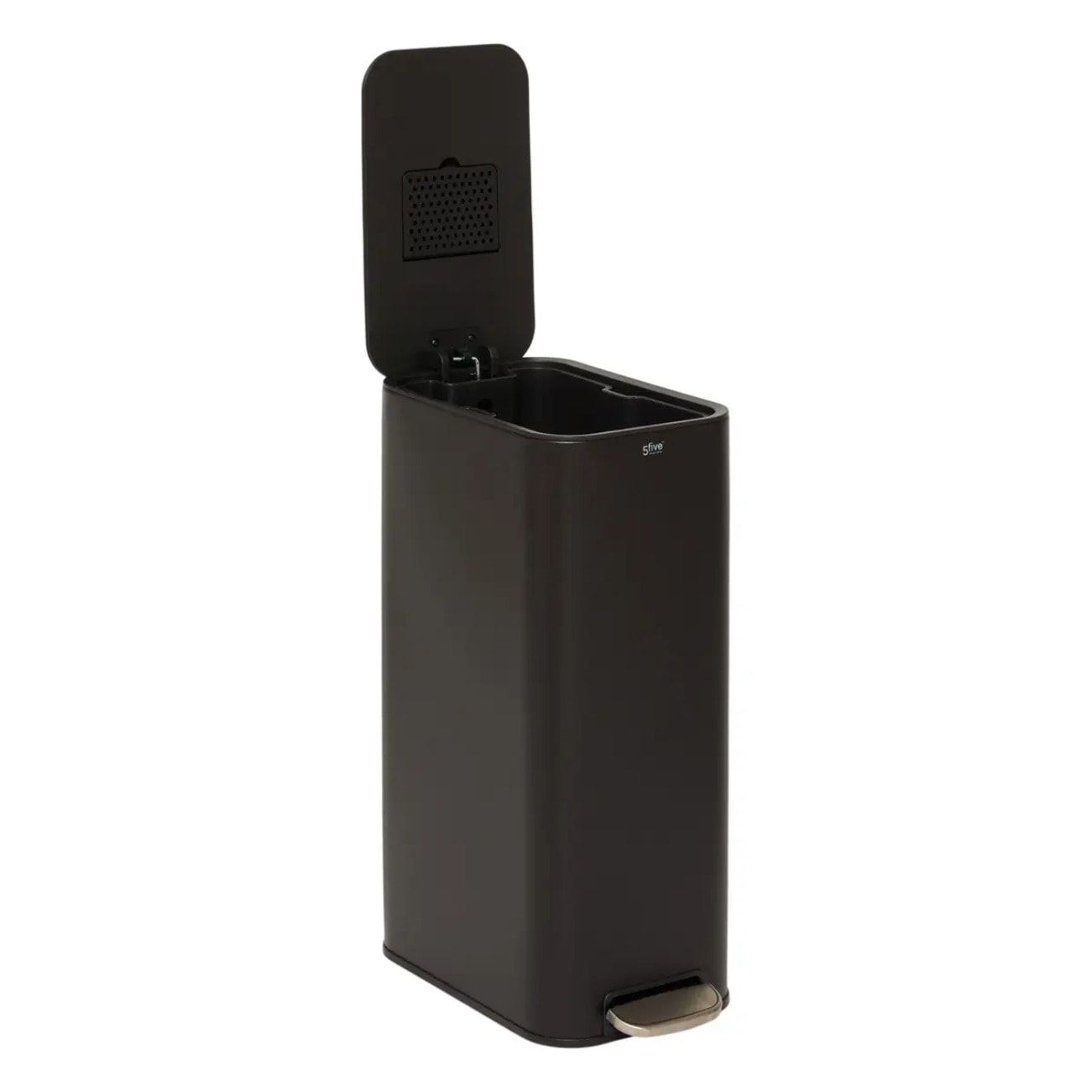 Poubelle slim rectangulaire à pédale Delta 30L noir
