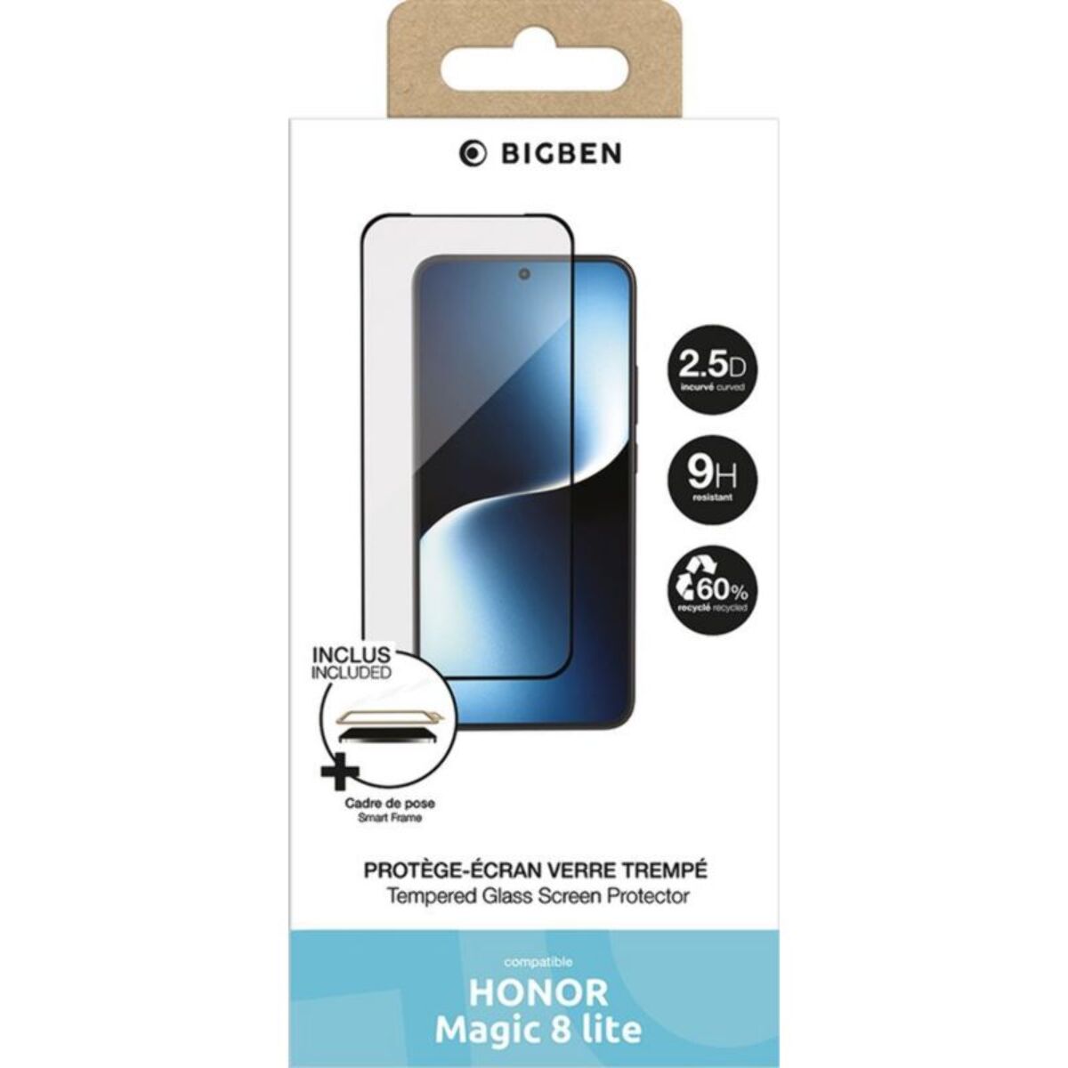 Protège écran BIGBEN Honor Magic 8 Lite verre trempé