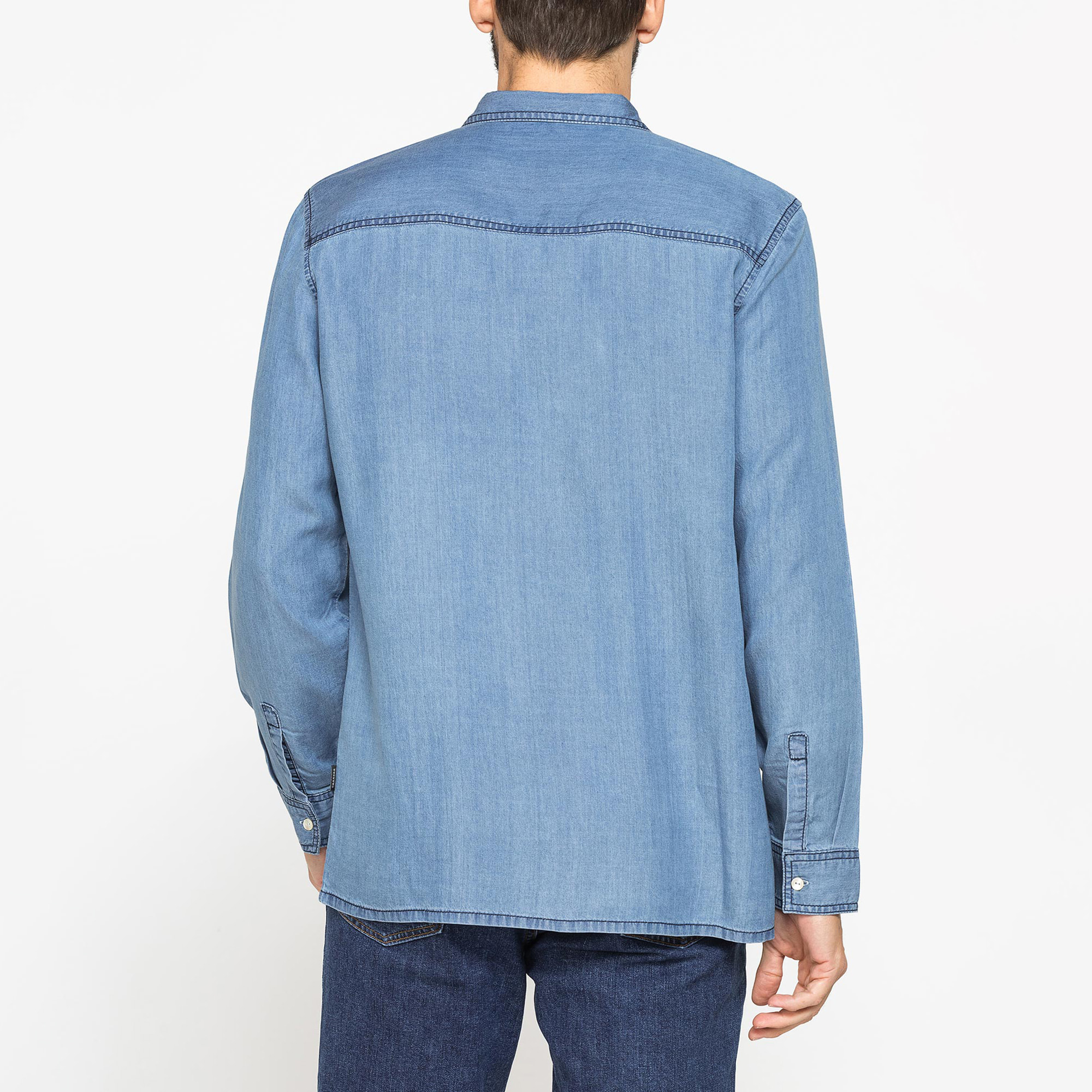 CAMICIA MANICA LUNGA IN LYOCELL EFFETTO DENIM