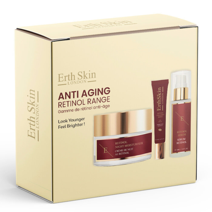 Caja de kit de gama antienvejecimiento con retinol