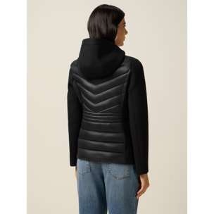 Oltre - Plumífero ligero con detalles en neopreno - Negro