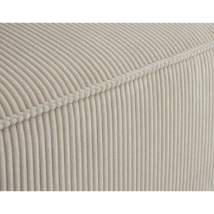 Arty - module d'assise d'angle réversible - en velours côtelé - Beige