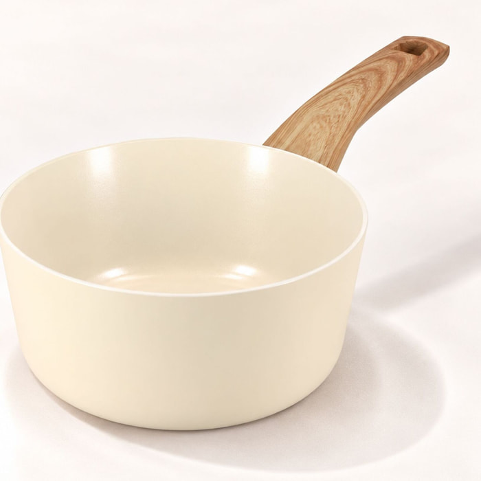 Casserole 16cm avec revêtement céramique crème - tous feux COLORAMA