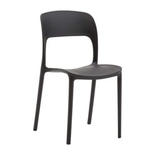 Set di 4 sedie SOUTH BEACH in polipropilene nero