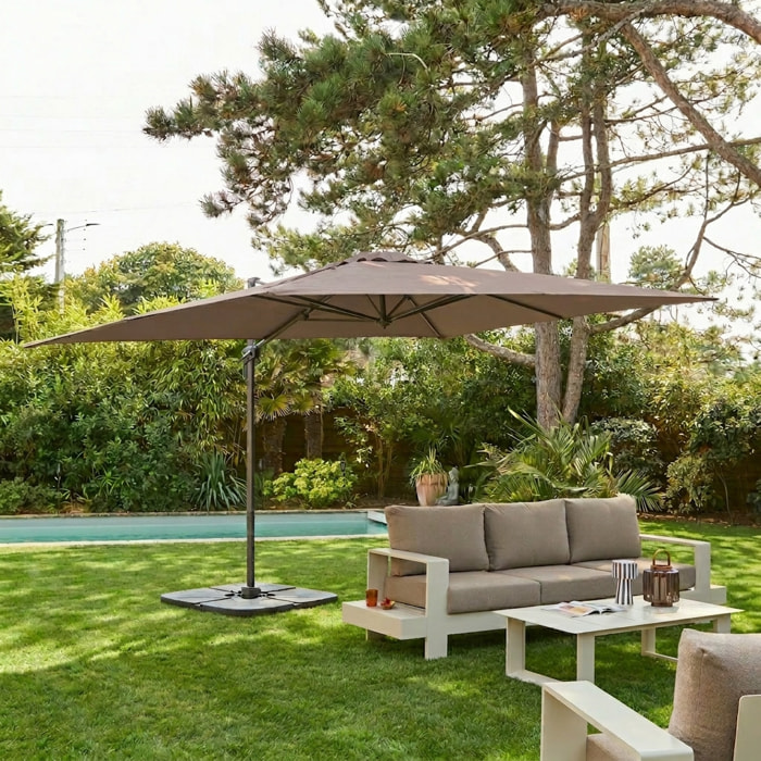 Parasol déporté rectangulaire 3x4m ANTIBES
