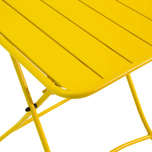 Tavolo Rovigo Vacchetti in metallo pieghevole giallo cm60x60h72