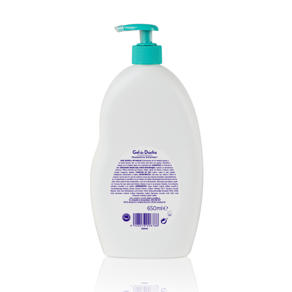 Nenuco Classic Gel de Ducha para Adultos y Niños, Fragancia Original, Pack 2x650 ml
