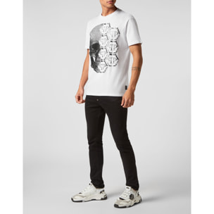 PHILIPP PLEIN T-Shirt Round Neck SKULL AND PLEIN