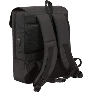 Mochila con solapa portatil 13,3+usb f.c.barcelona premium