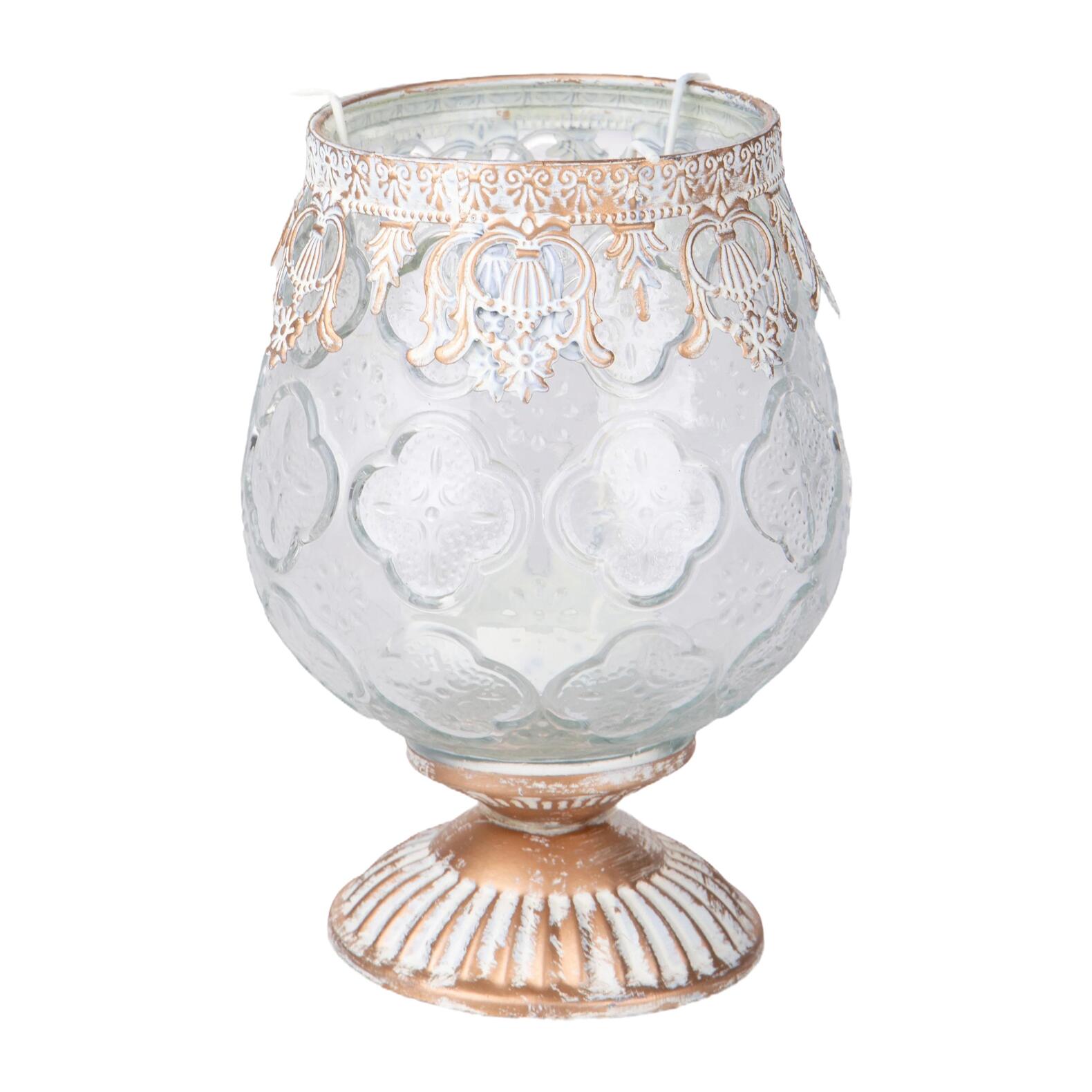 Portatealight decoro metallo - Pezzi 6 - ORO - Bianchi Dino SpA
