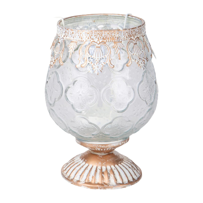 Portatealight decoro metallo - Pezzi 6 - ORO - Bianchi Dino SpA
