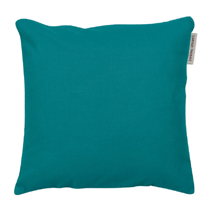 Housse de coussin Confettis vert canard