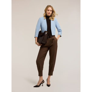 Motivi - Giacca strutturata in cady crêpe - Azzurro