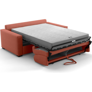 Canapé droit convertible 3 places en tissu chenille - ouverture express - ANZIO