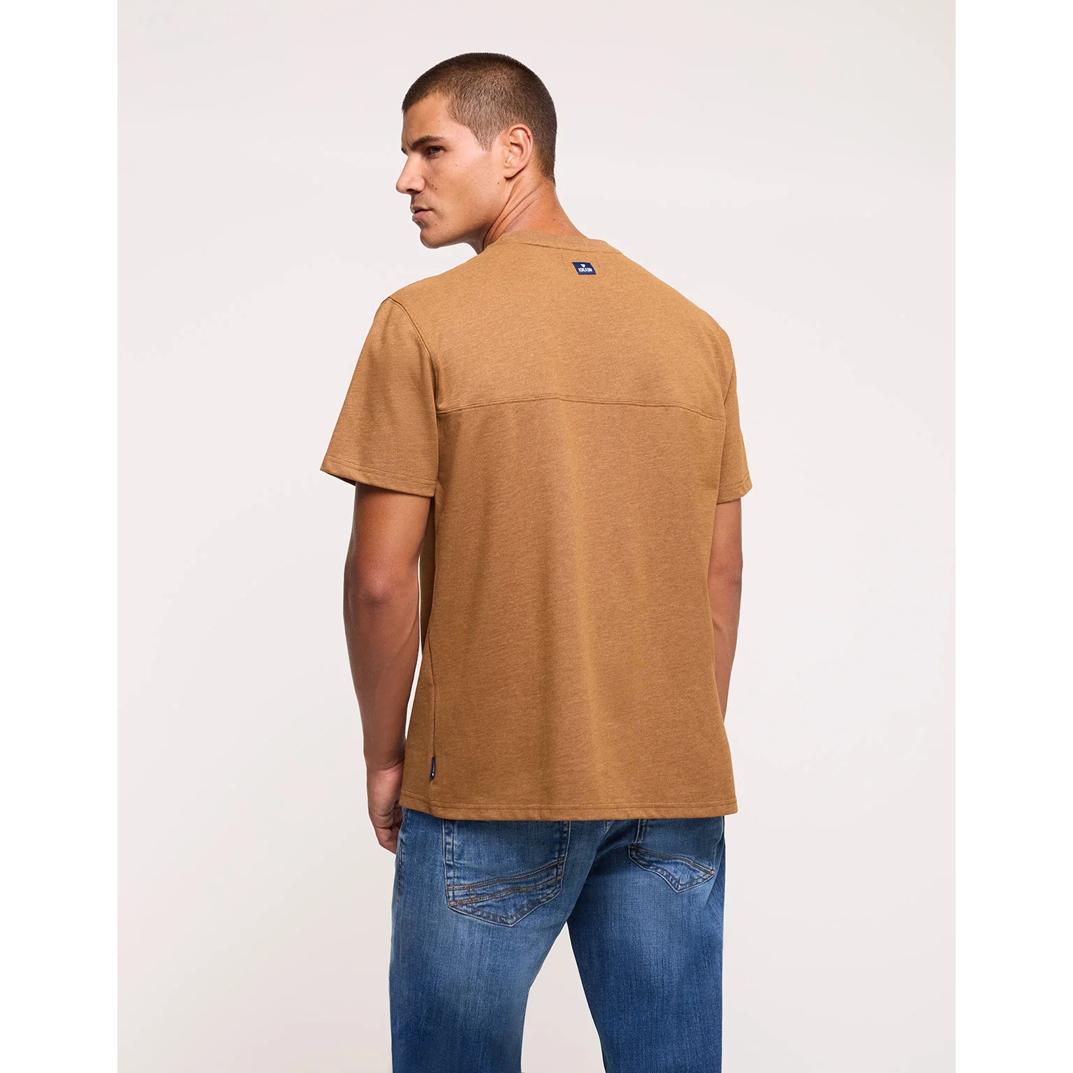 Camiseta Manga Corta Jaspeada Marrón - Bondi