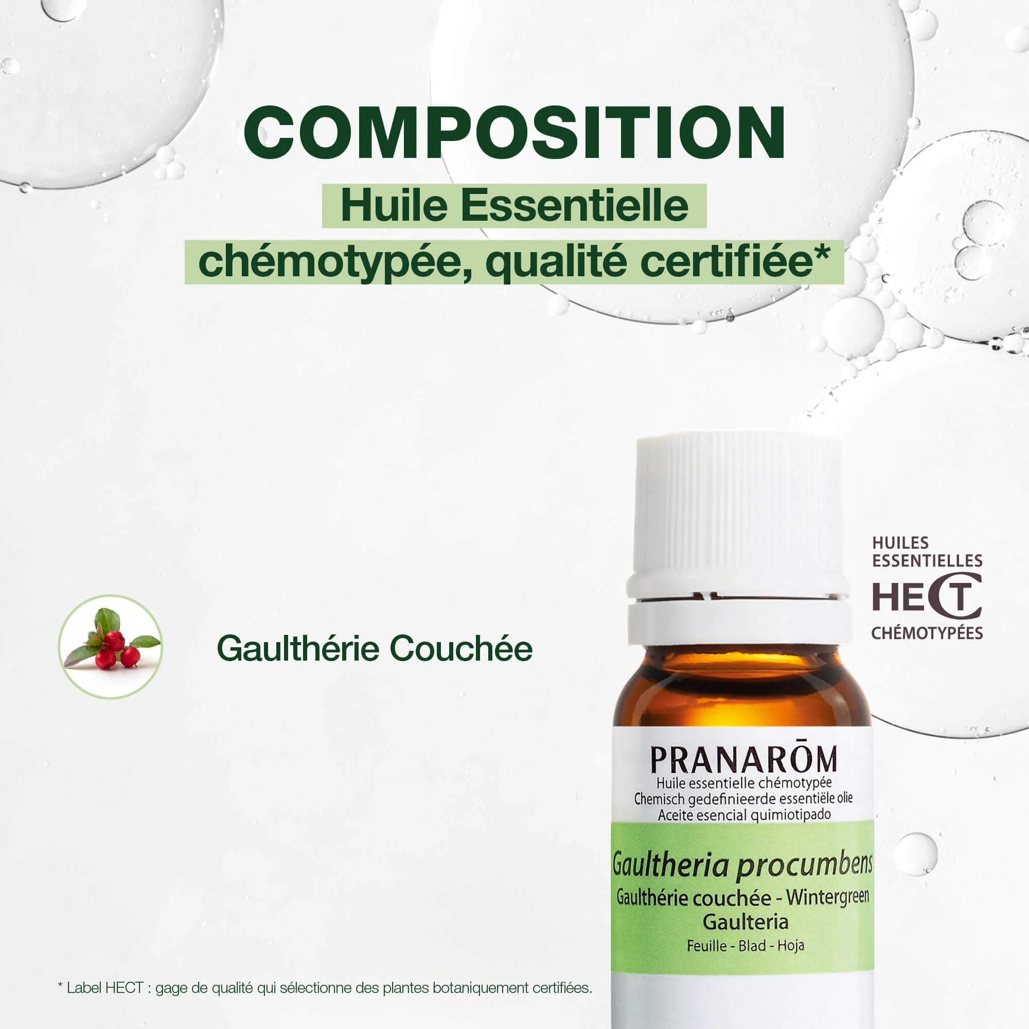 Pranarom - Huile Essentielle de Gaulthérie couchée - 10 ml