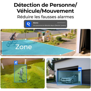 Caméra de surveillance REOLINK B420 + panneau solaire x2