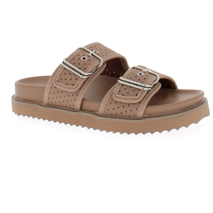 Armata di Mare Scarpe Donna Ciabatte con Doppia Fibbia AMD S61H42 Burro