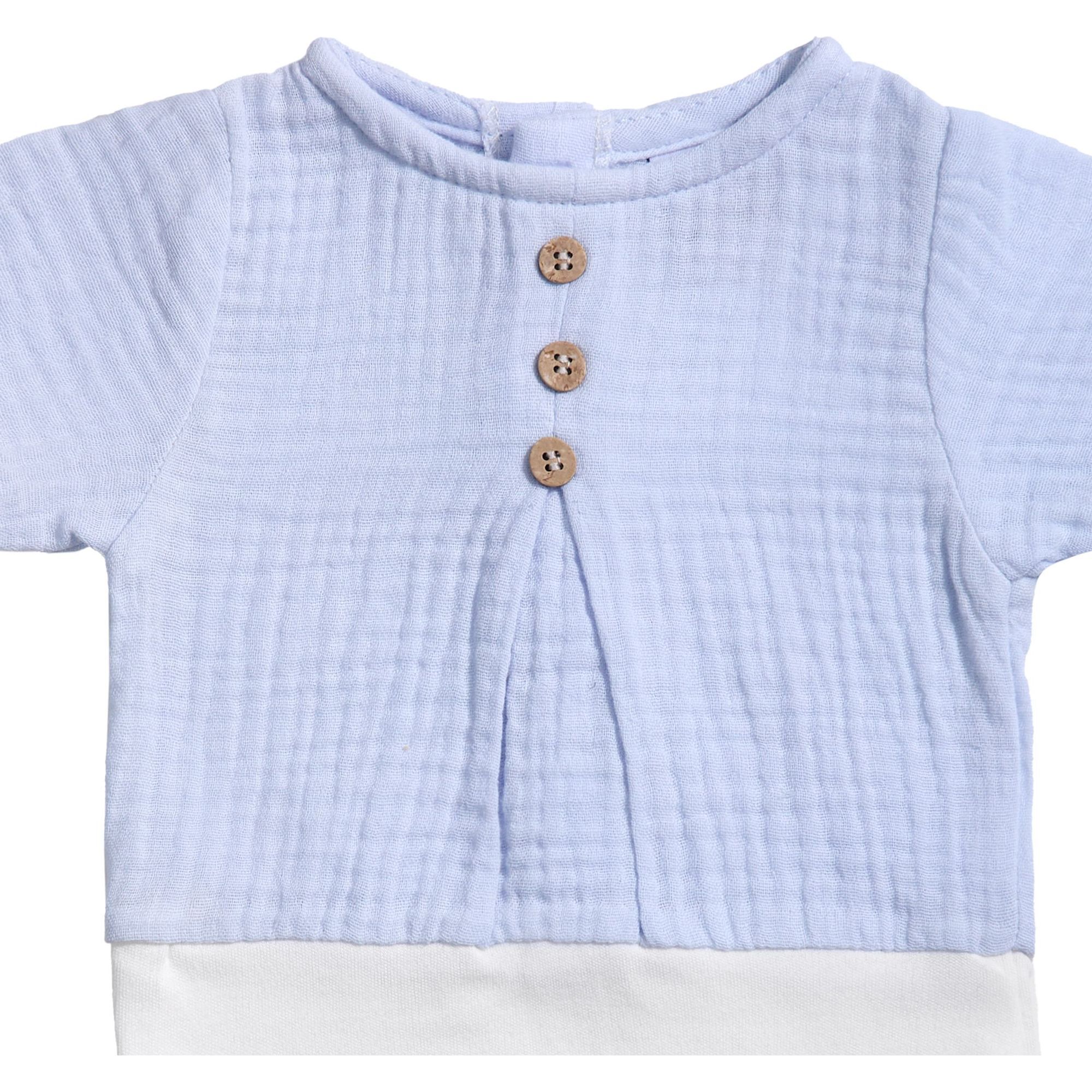 Body bebé manga corta bambula botones