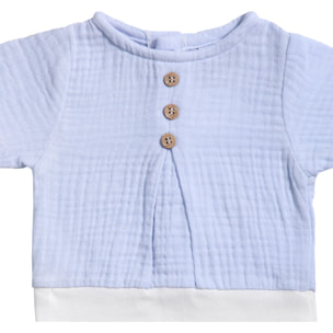 Body bebé manga corta bambula botones