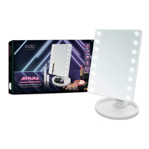Miroir de maquillage portable avec leds myfama