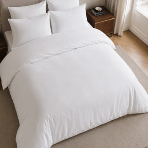 Drap housse 100% percale de coton blanc- Finesse