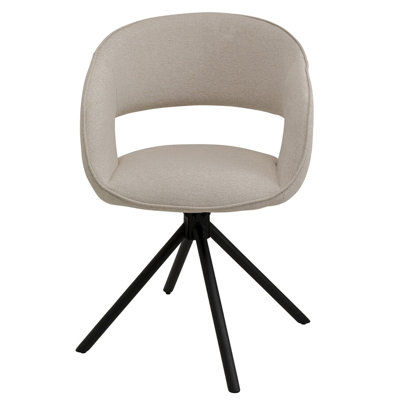 Chaise avec accoudoirs pivotante Gina noire Kare Design