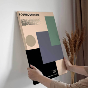 Tableau postmodernisme formes géométriques beige et vert Toile imprimée