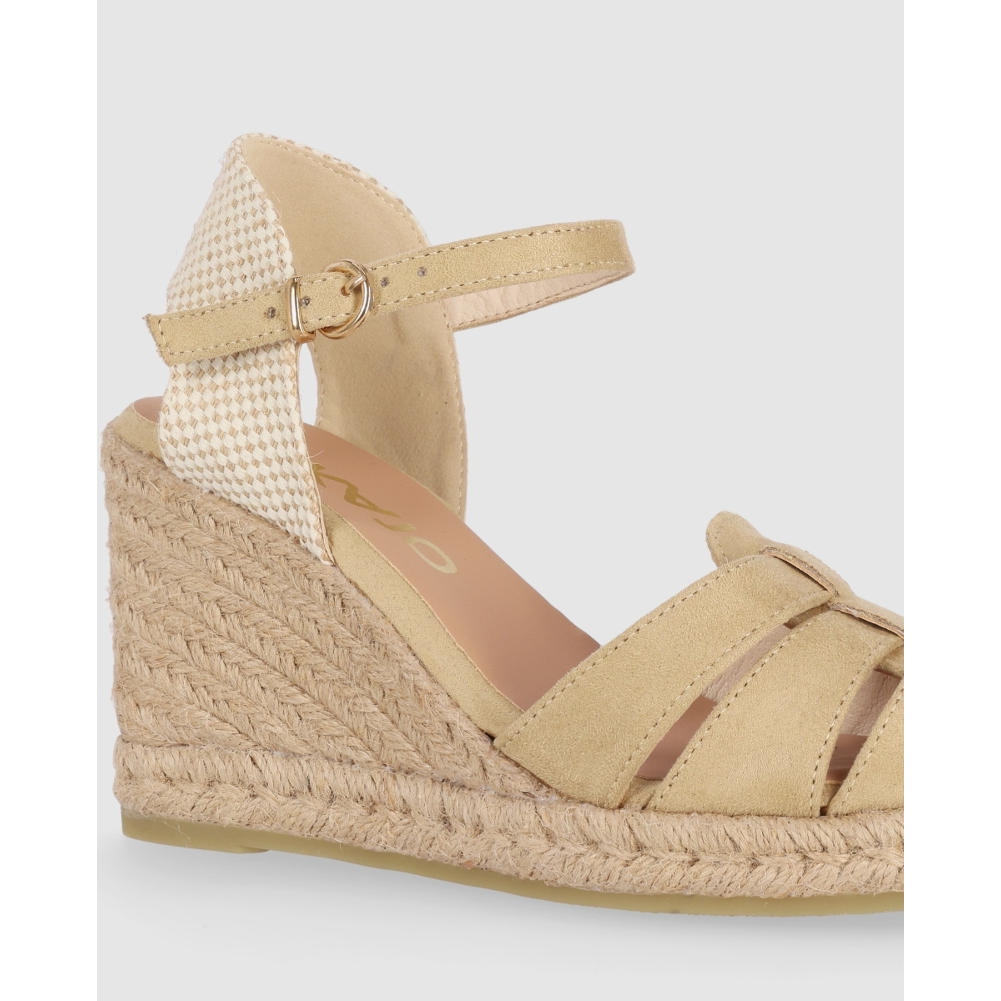 Sandalias de Tejido - Arena - Tacón: 8 cm