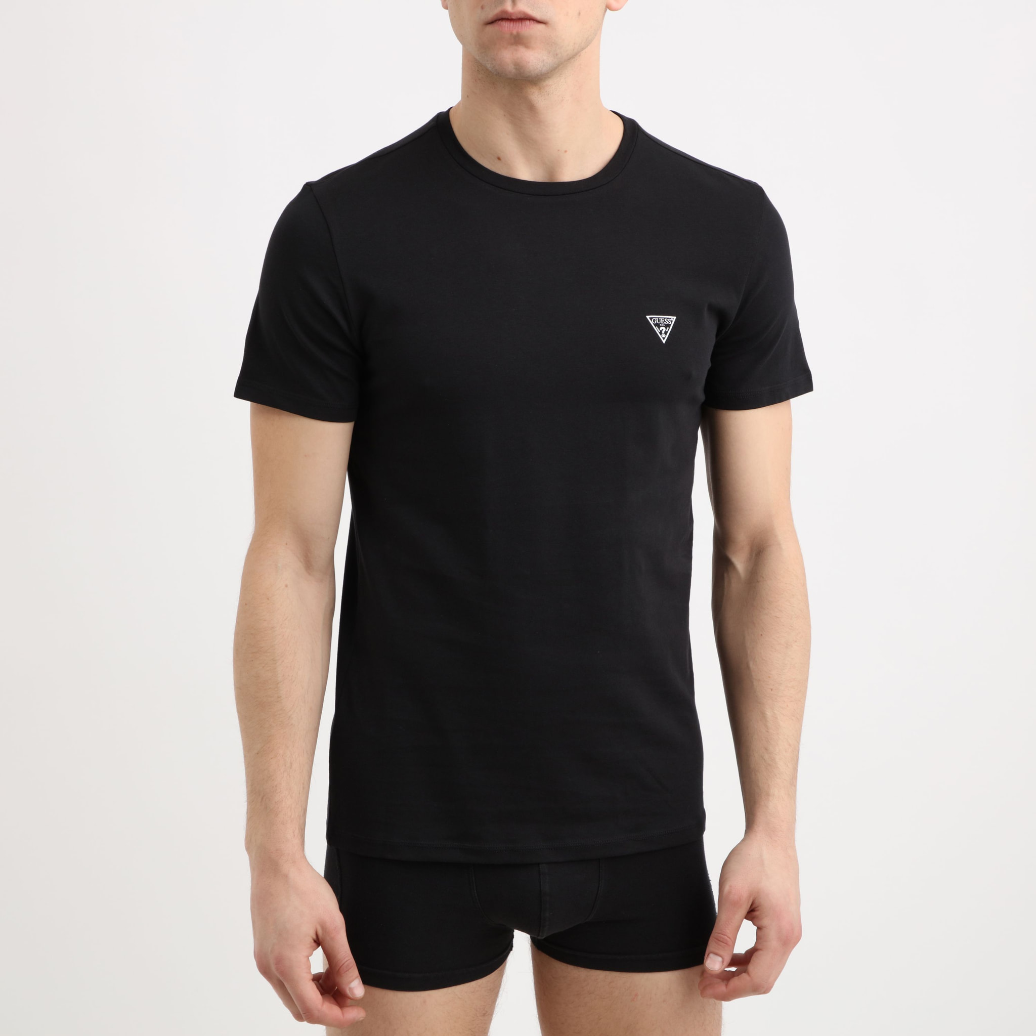 T-shirt Caleb (x2) - logo - coton biologique - noir