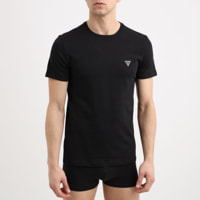 T-shirt Caleb (x2) - logo - coton biologique - noir