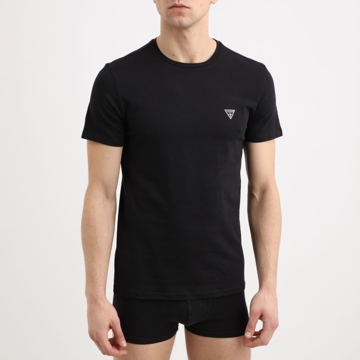 T-shirt Caleb (x2) - logo - coton biologique - noir