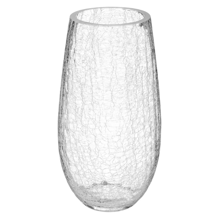 Vase bombé - verre craquelé - H27 cm