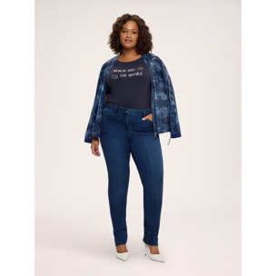 Fiorella Rubino - Jeans Skinny lavaggio blu con spacco al fondo - Blu