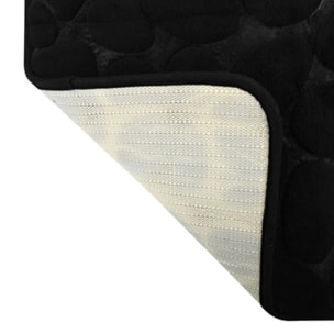 Tapis de bain Microfibre PEBBLE Noir MSV