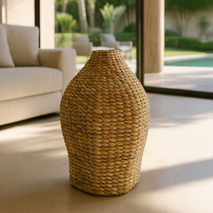 Jarre en jacinthe d'eau h47cm ALIA