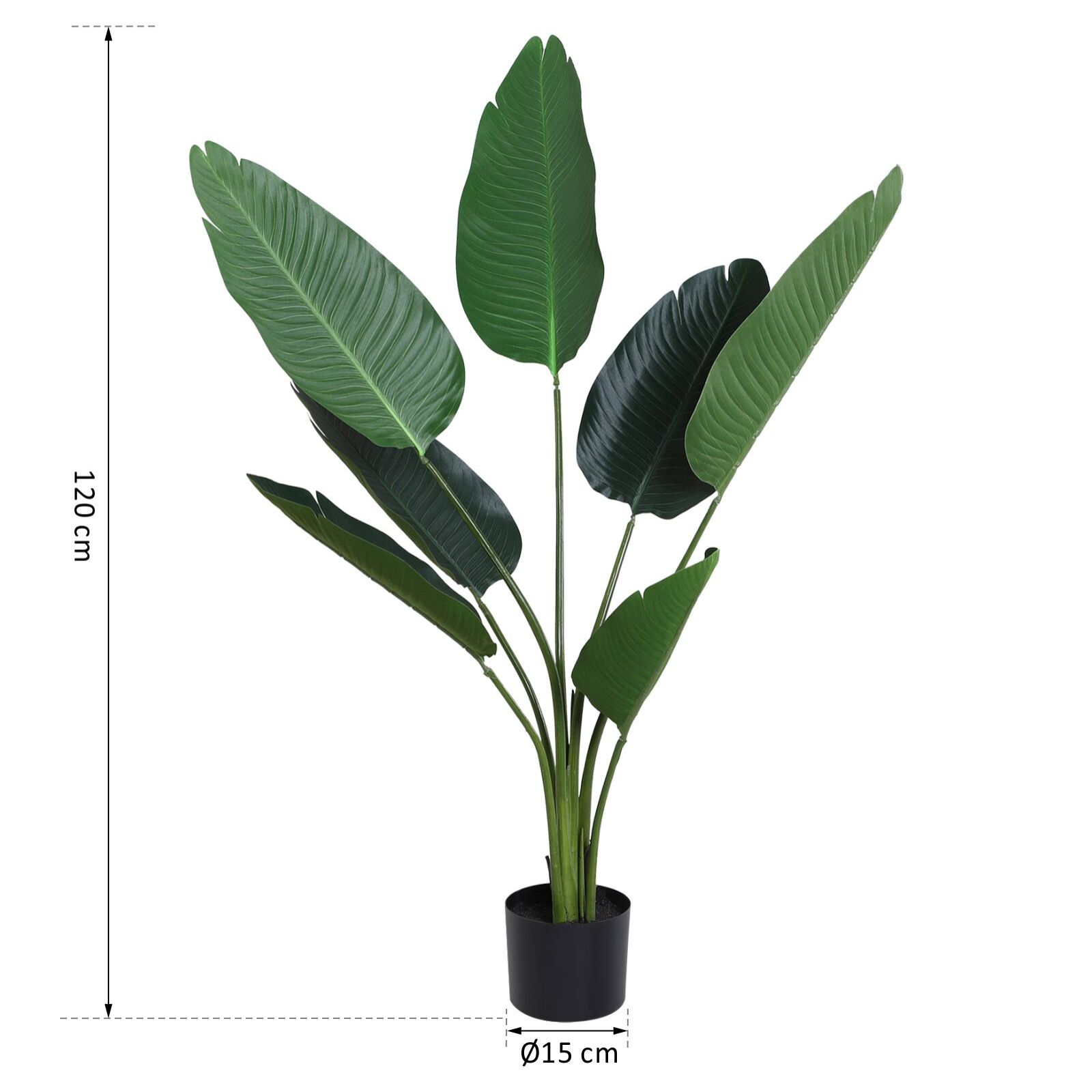 Planta de Decoración Artificial de Palma con Maceta ÃÂ¤15x120 cm