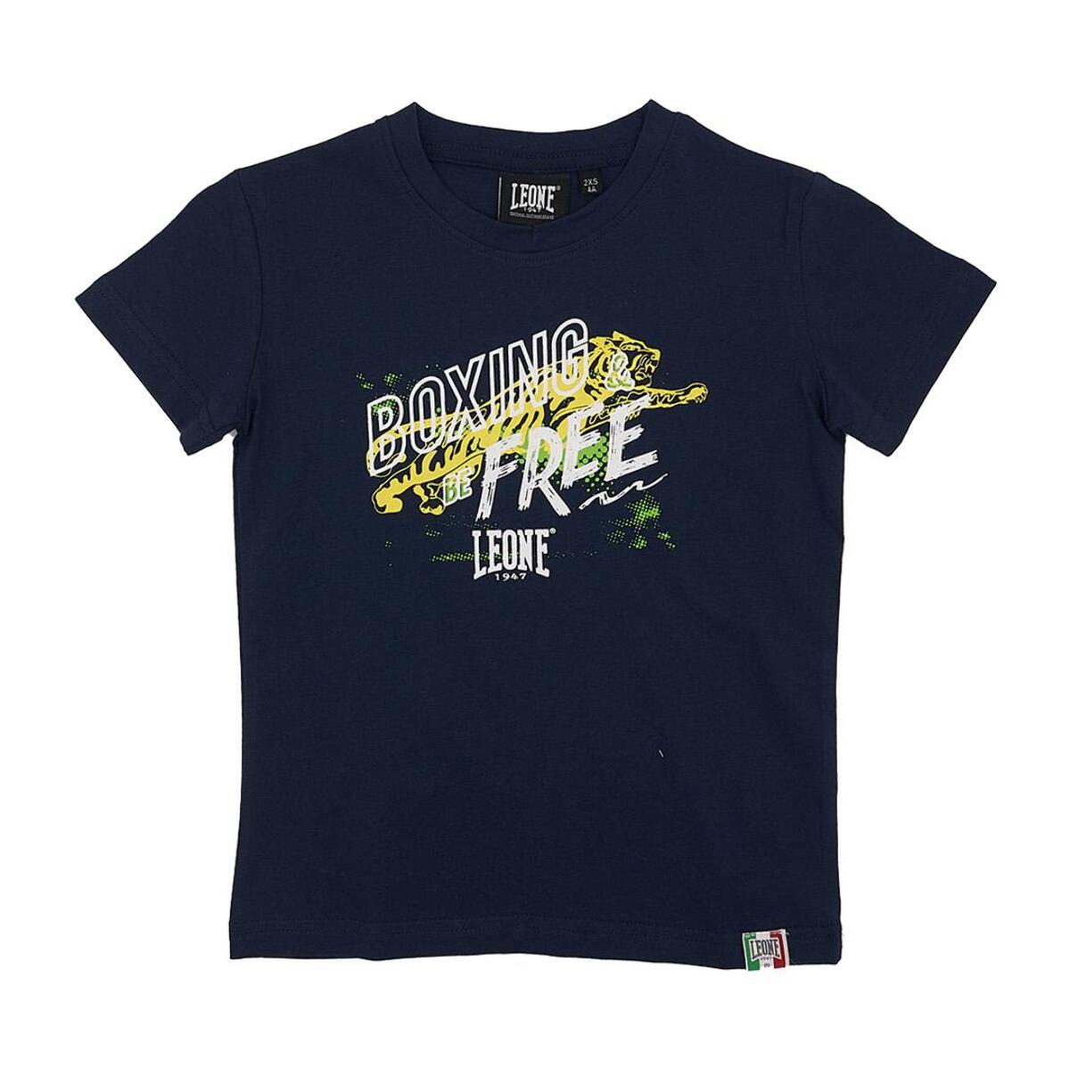 T-shirt da bambino manica corta con stampa e logo Basic