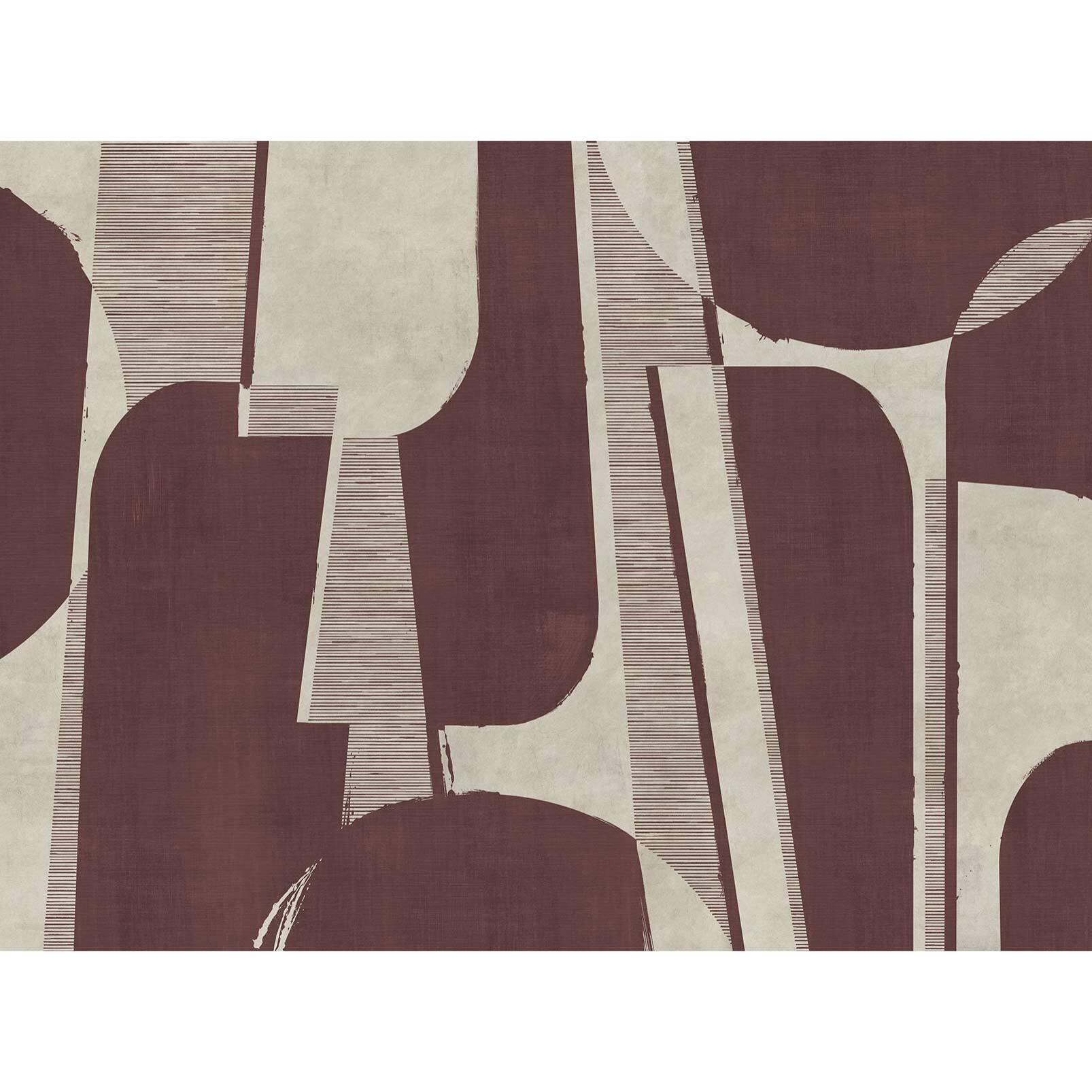 Papier peint panoramique Modulo burgundy  Intissé