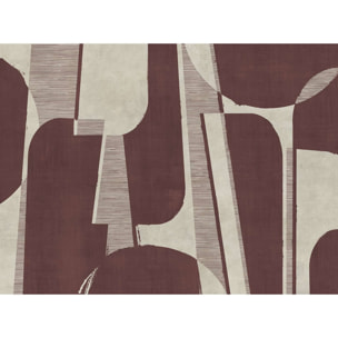 Papier peint panoramique Modulo burgundy  Intissé
