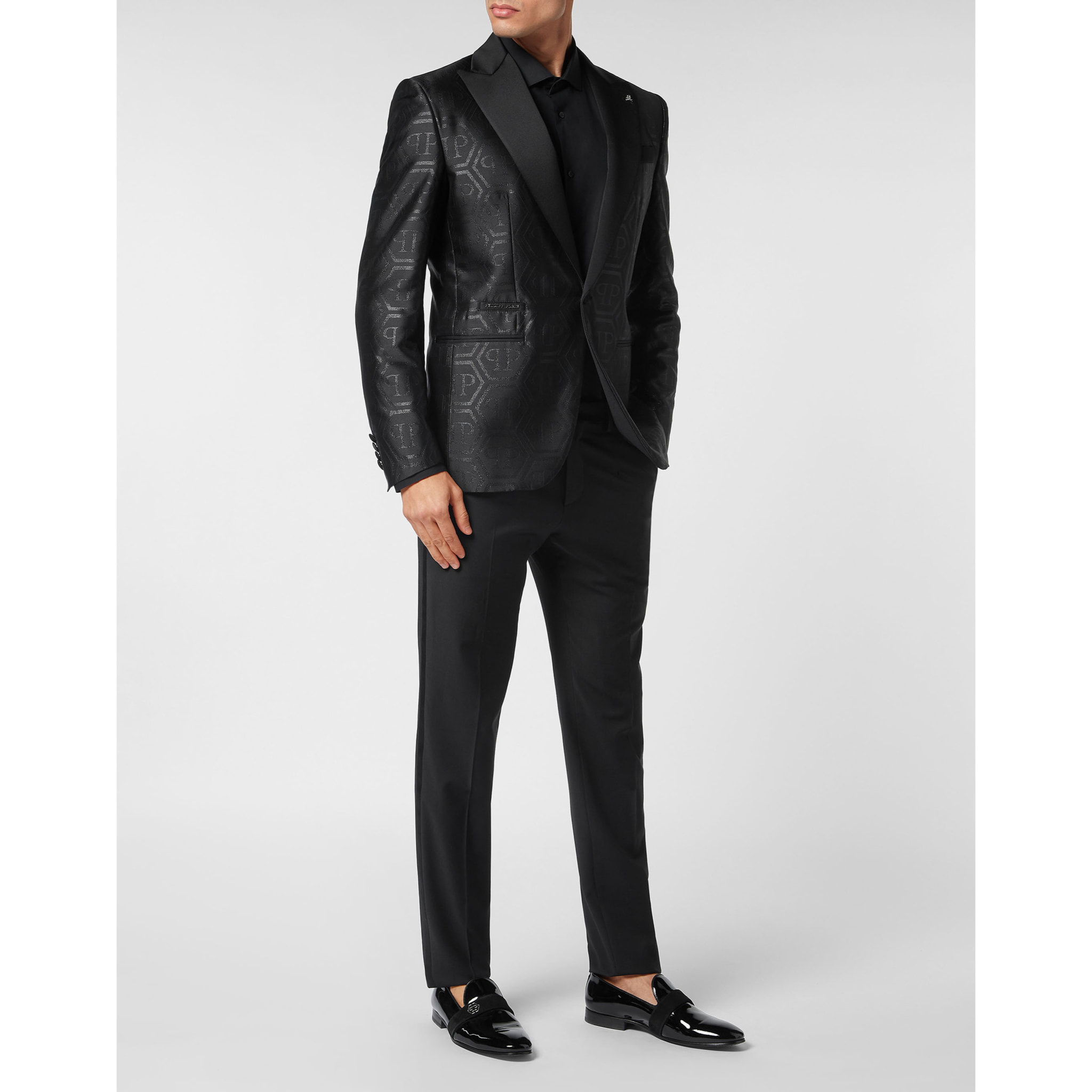 PHILIPP PLEIN Blazer de un botón Slim Fit MONOGRAM