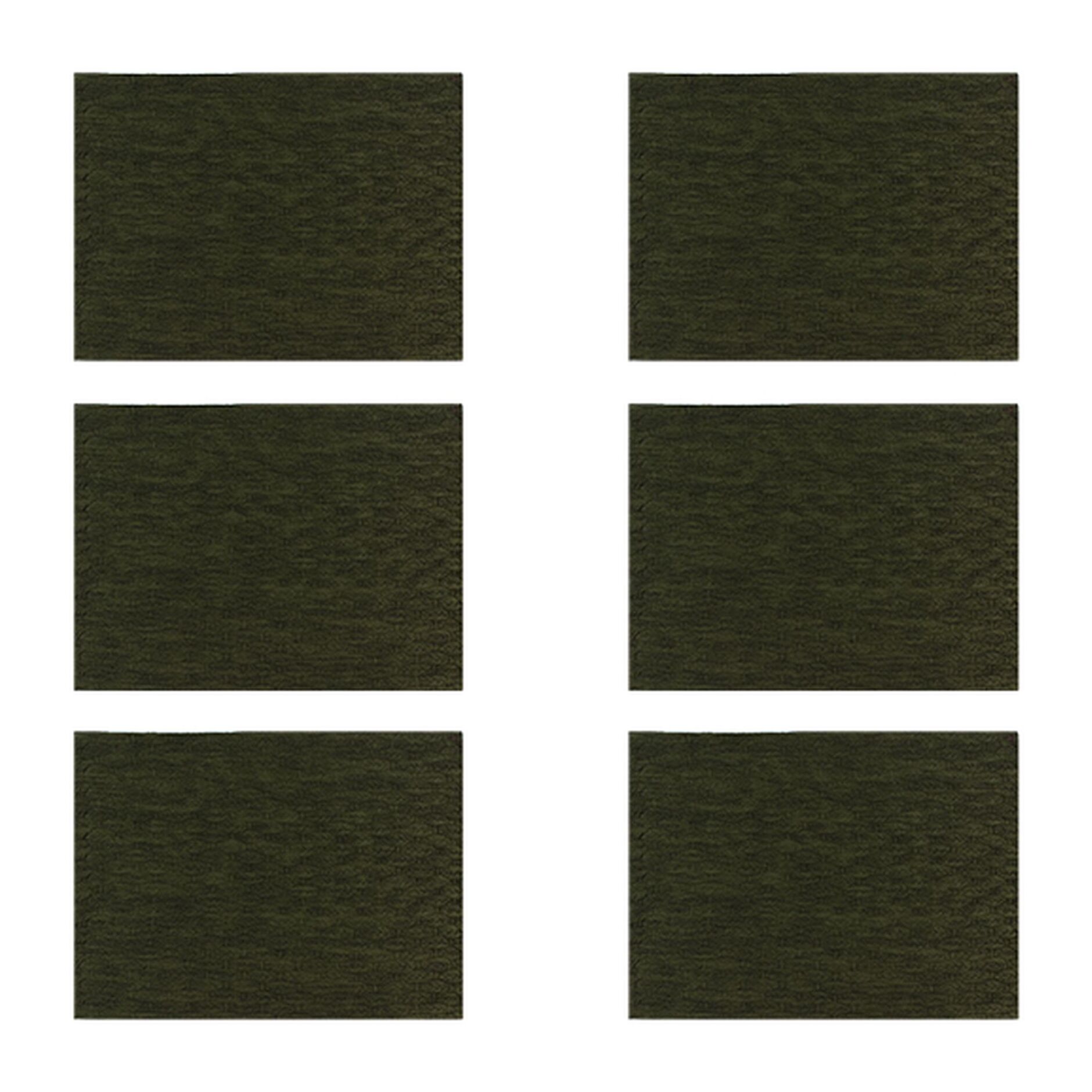 Lot de 6 sets de table en plastique effet cuir tressé vert 43x30cm ICA