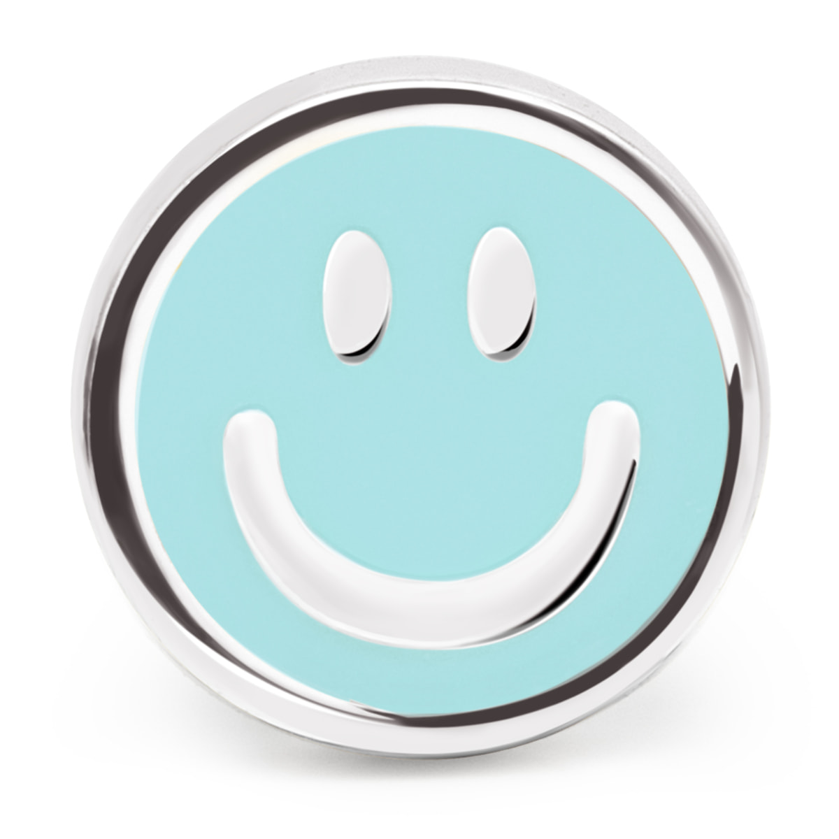 Pendiente Suelto Smiley Sky Enamel Plata