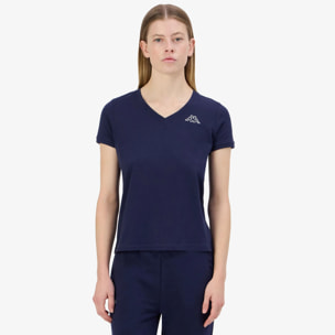 Kappa - T-Shirts & Top Donna Blu - Logo Cabou