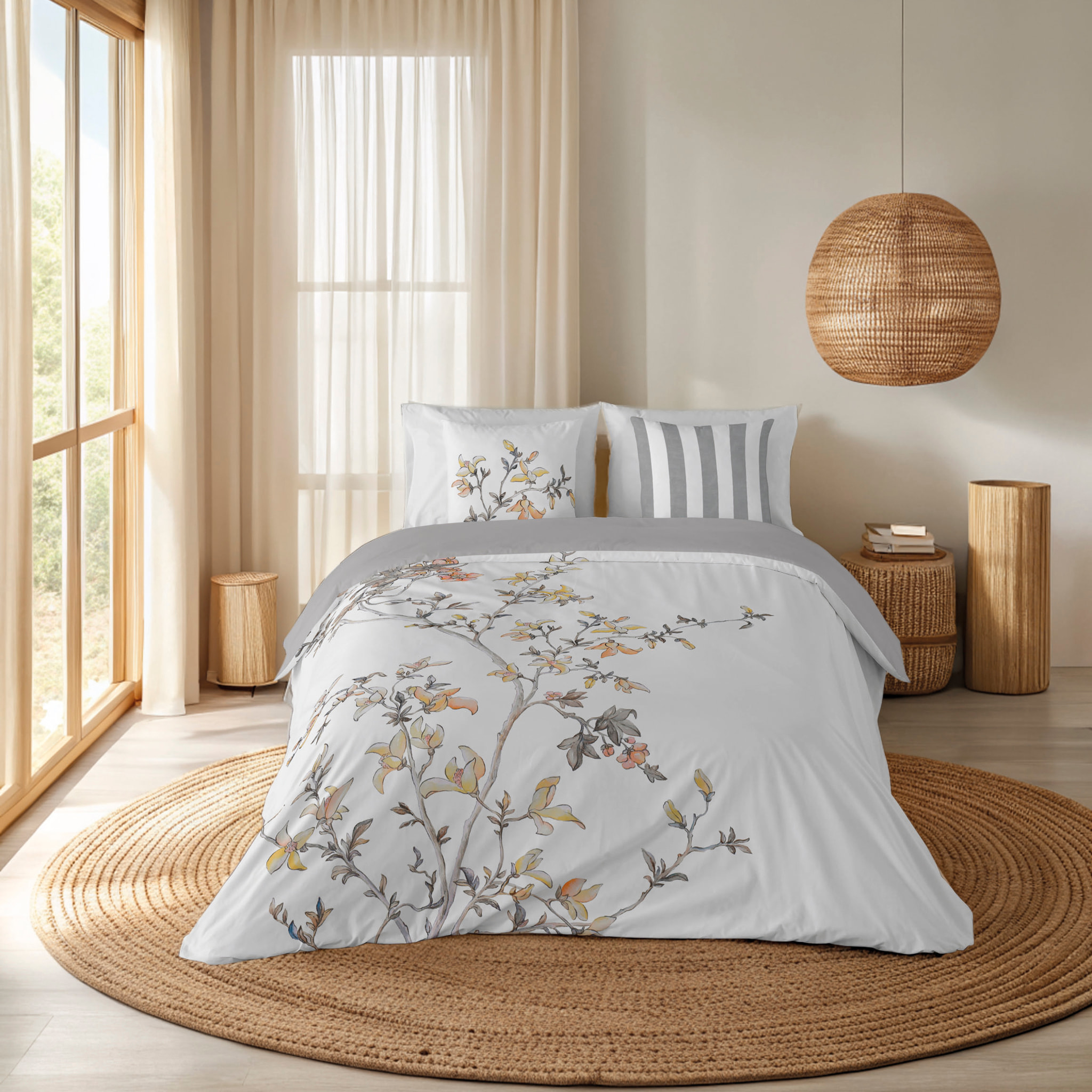 Naturals - Funda Nórdica Estampada 2/3 piezas - 100% Algodón - Sarah