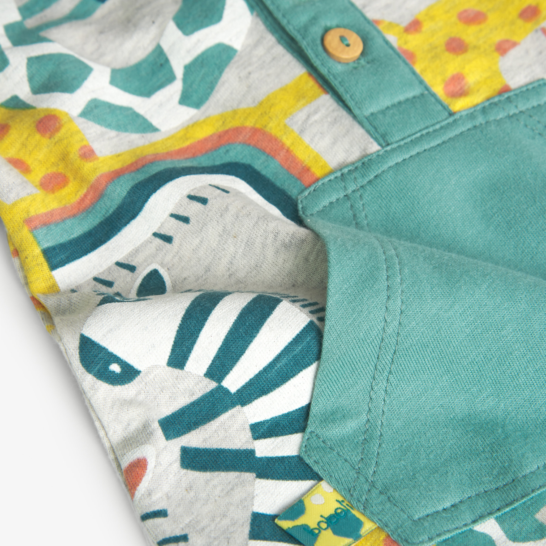 Pelele recién nacido, estampado verde claro, mangas largas