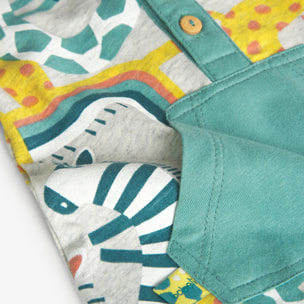 Pelele recién nacido, estampado verde claro, mangas largas